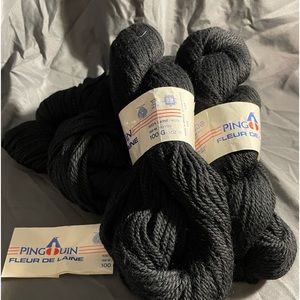 🧶 Yarn lot 4 skein Black wool